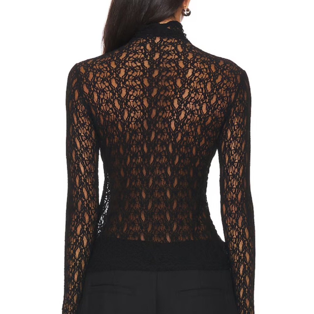 Enza Costa Ivory Lace Turtleneck - Picture 4 of 4
